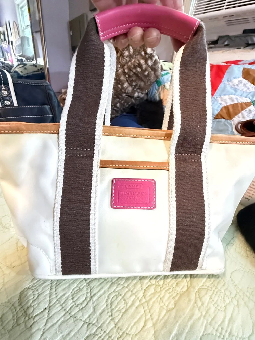 Lot of 3 vintage Coach nylon Hampton Weekend project/rehab tote bags Women’s